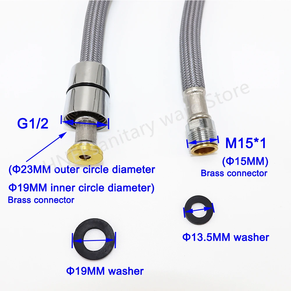 50cm/60cm/85cm/150cm F1/2 M15* - Flexible Hose Braided 评论和价格