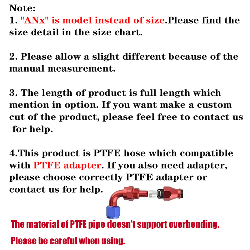 1M/2M/3M/5M AN3 AN4 AN6 AN8 AN - Ptfe Tape Thread 评论和价格