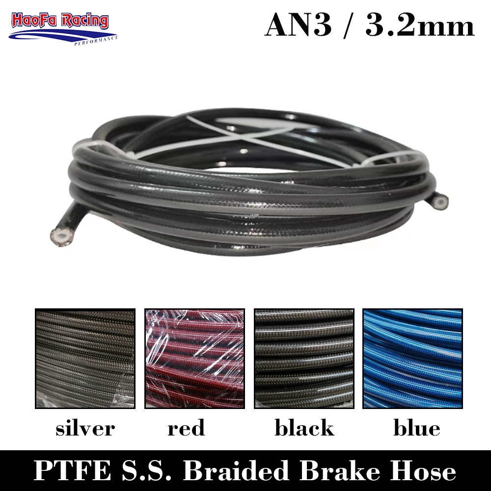 AN3 Motorcycle PTFE Brake Line - Flexible Hose Braided 评论和价格