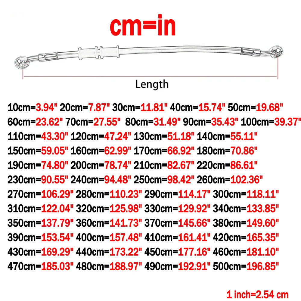 10cm~500cm Motorcycle Brake Cl - Flexible Hose Braided 评论和价格