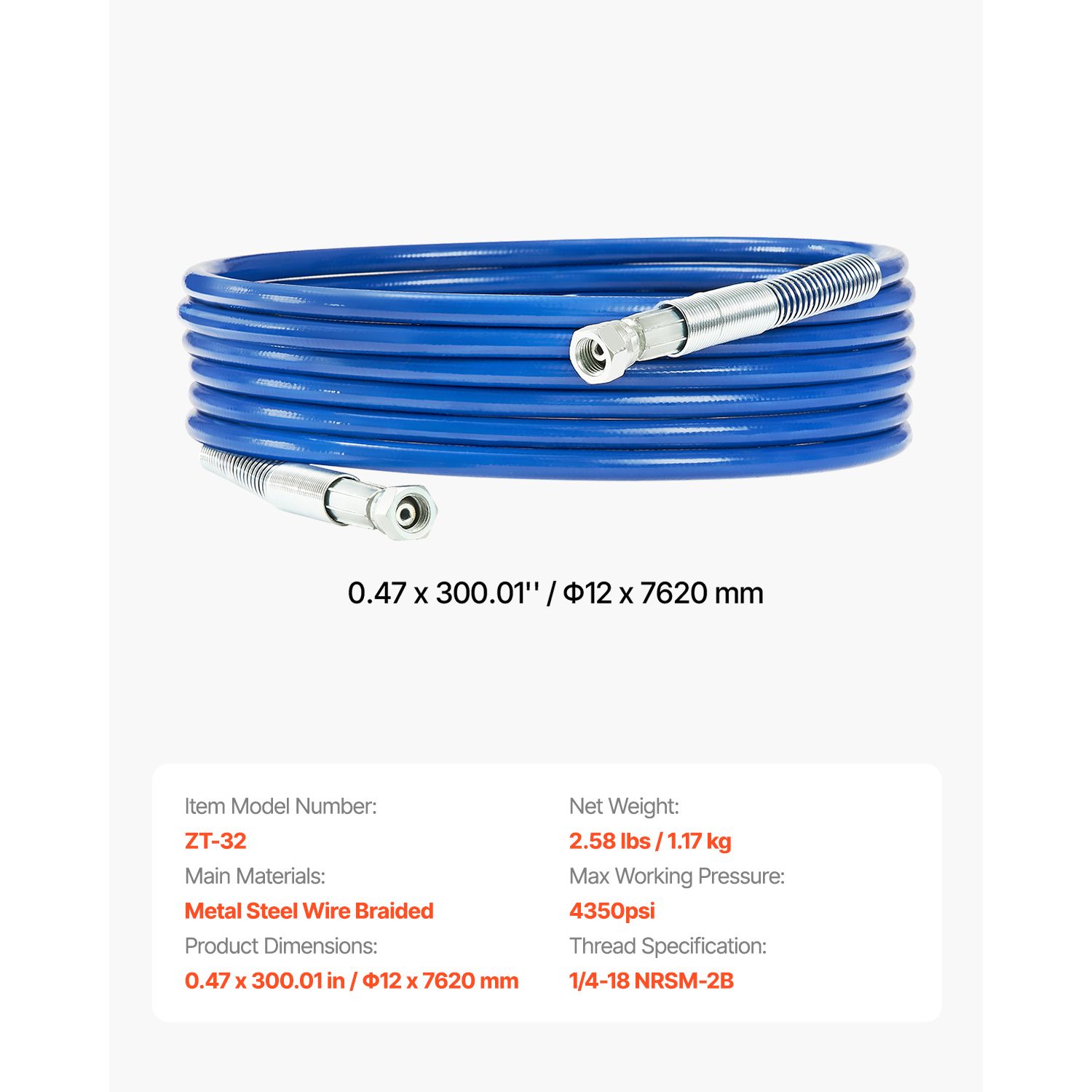 25ft Airless Paint Sprayer Hos - Flexible Hose Braided 评论和价格