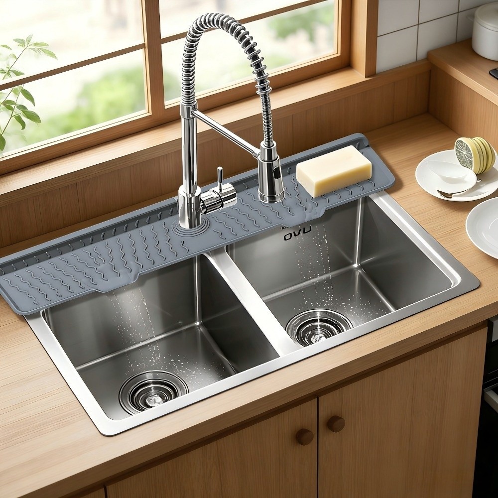 New Silicone Faucet Drain Mat  - Silicone Tap Washer 评论和价格