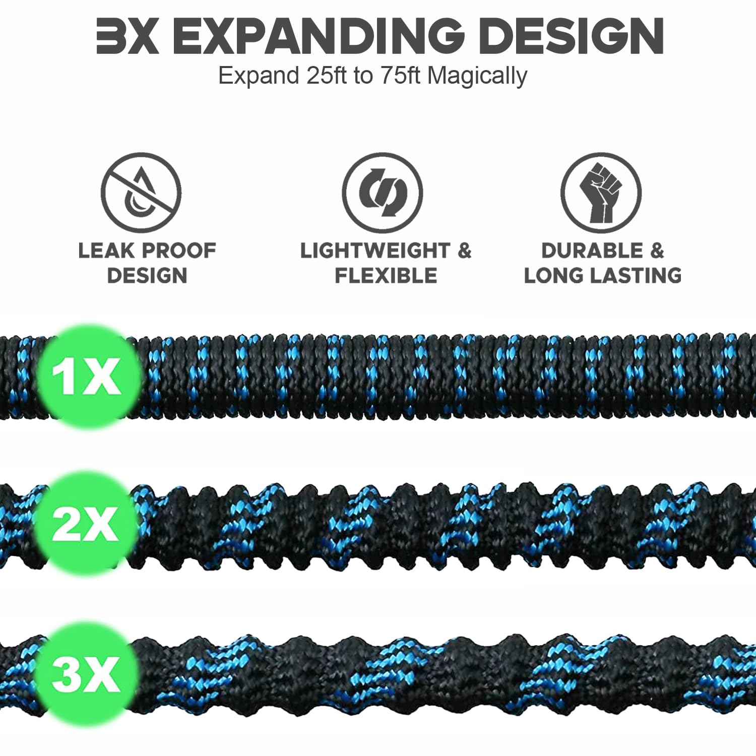 Expandable Garden Hose 75 ft W - Flexible Hose Braided 评论和价格