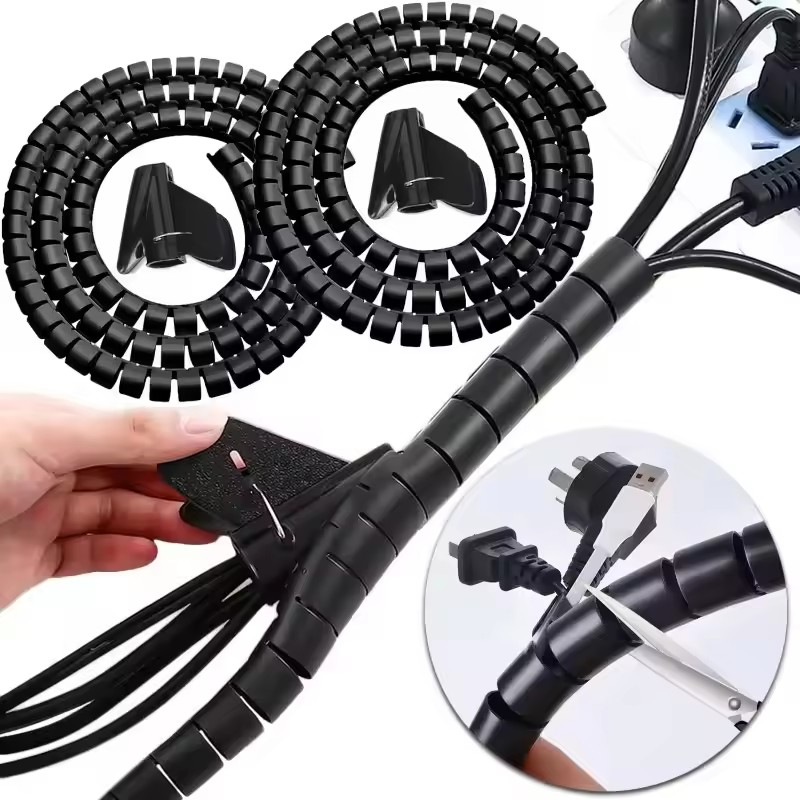 2M Flexible Spiral Cable Organ - Plastic Pipe Clip 评论和价格